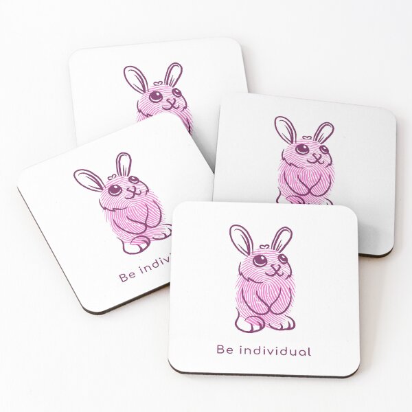 Item preview, Be Individual Pink Fingerprint Rabbit designed and sold by kbircham.