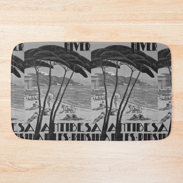 Item preview, Antibes Juan les Pins Noire vintage travel poster designed and sold by stickart-marek.