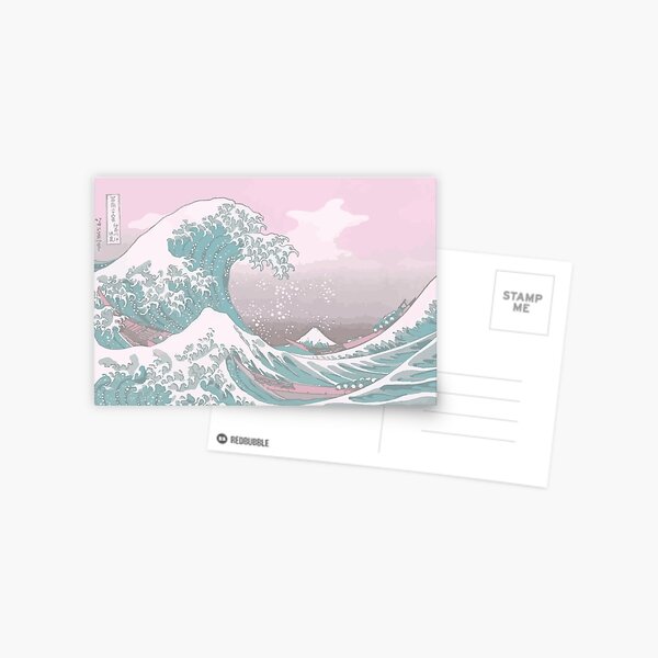 Pastel La gran ola de Kanagawa Postal