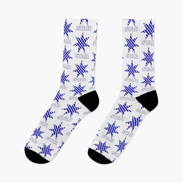Item preview, Blue checkered star lettering designed and sold by ChrissiCreation.