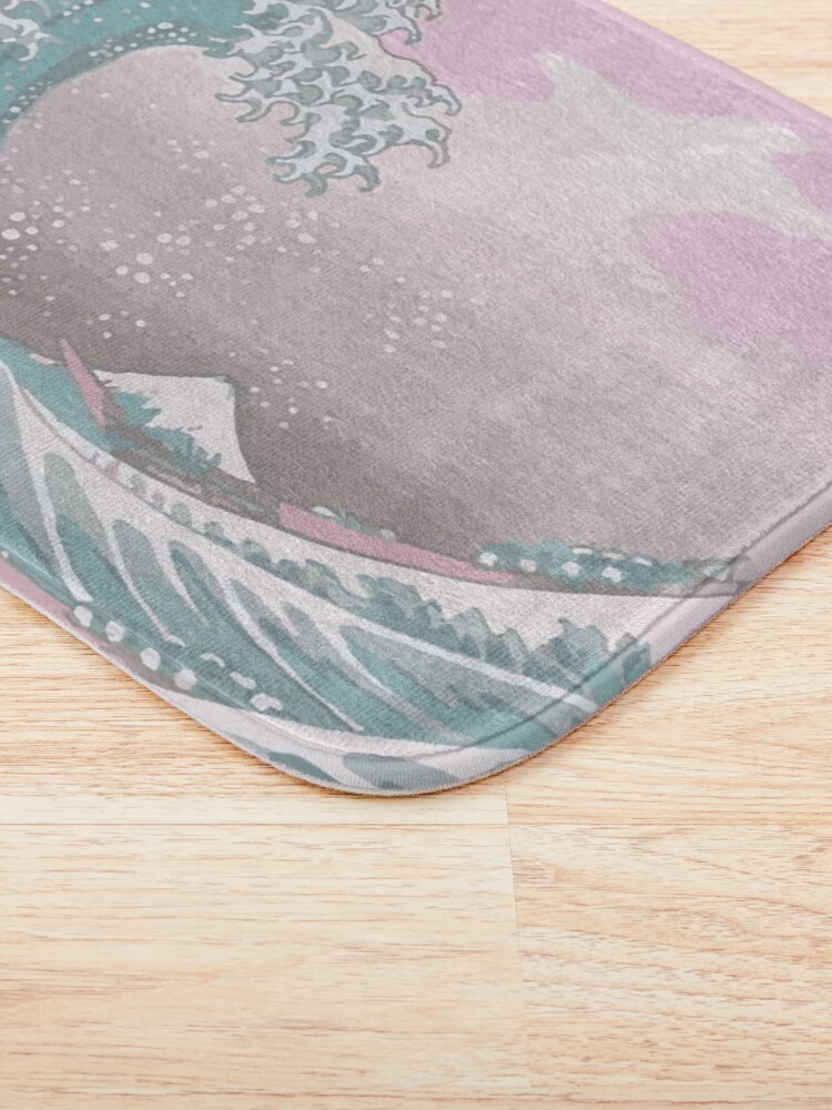 Alternate view of Pastel The Great Wave off Kanagawa Bath Mat