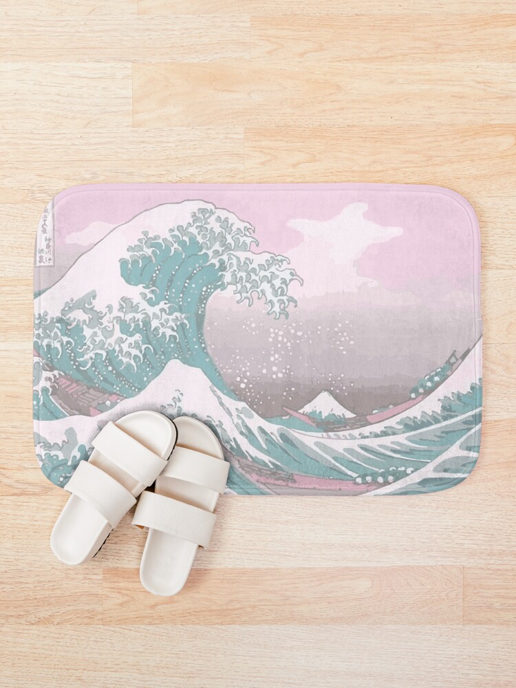 Alternate view of Pastel The Great Wave off Kanagawa Bath Mat
