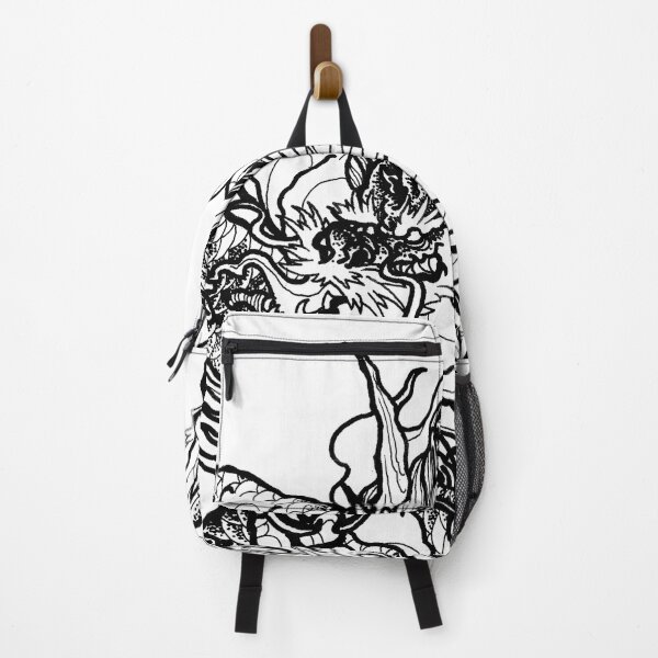 Item preview, Japanese dragon, black and white just lines designed and sold by JoaoOtreze.