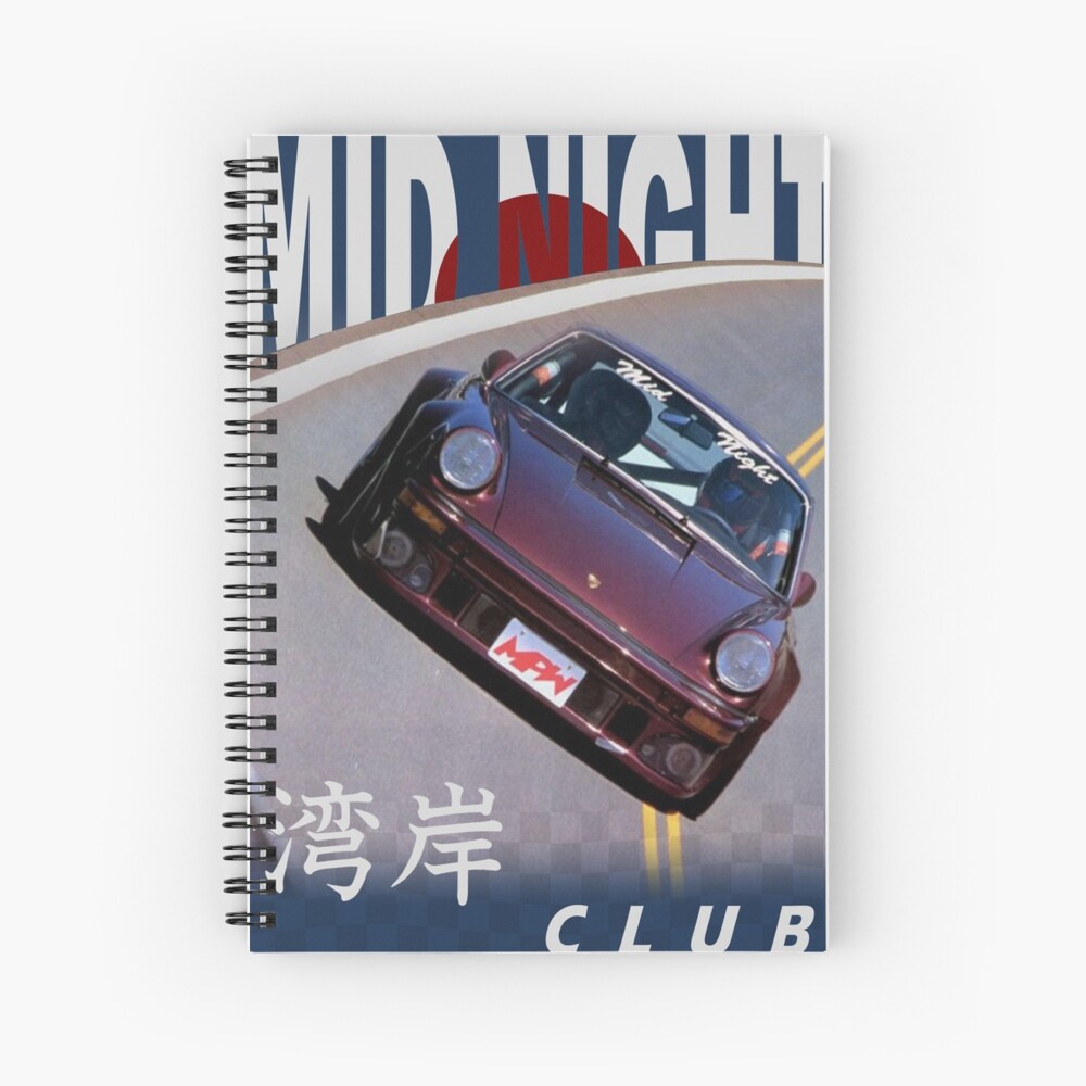 Mid Night Club Japan - Porsche 911 Spiral Notebook