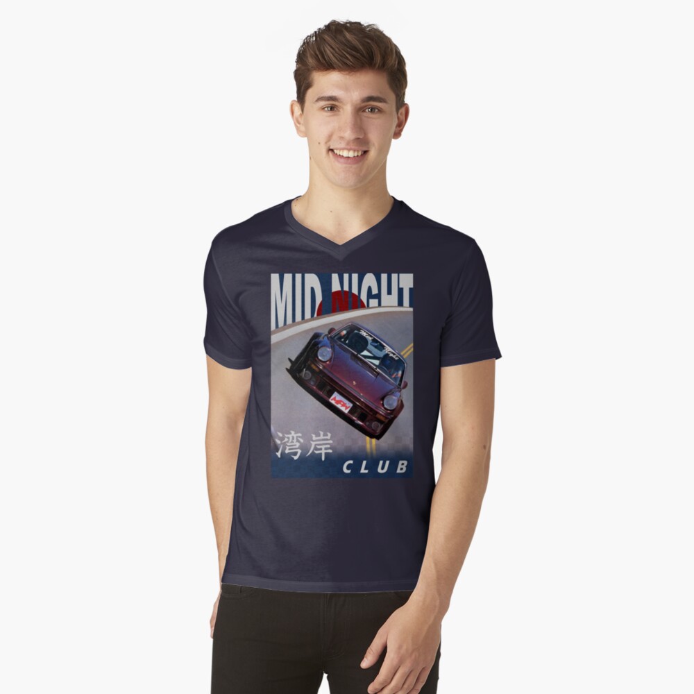 Mid Night Club Japan - Porsche 911 V-Neck T-Shirt