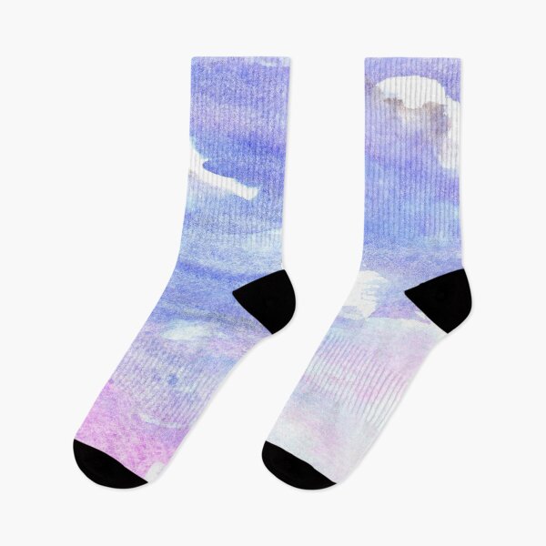 Item preview, Watercolor clouds in sky with sunset designed and sold by wunderfamily.