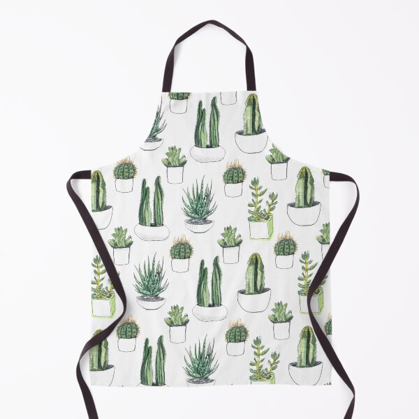 Watercolour cacti & succulents Apron