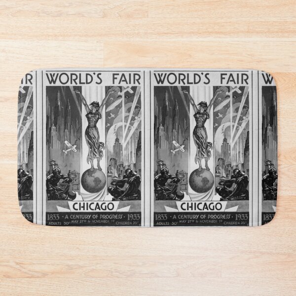 Item preview, Worlds Fair Chicago Noire vintage travel poster designed and sold by stickart-marek.