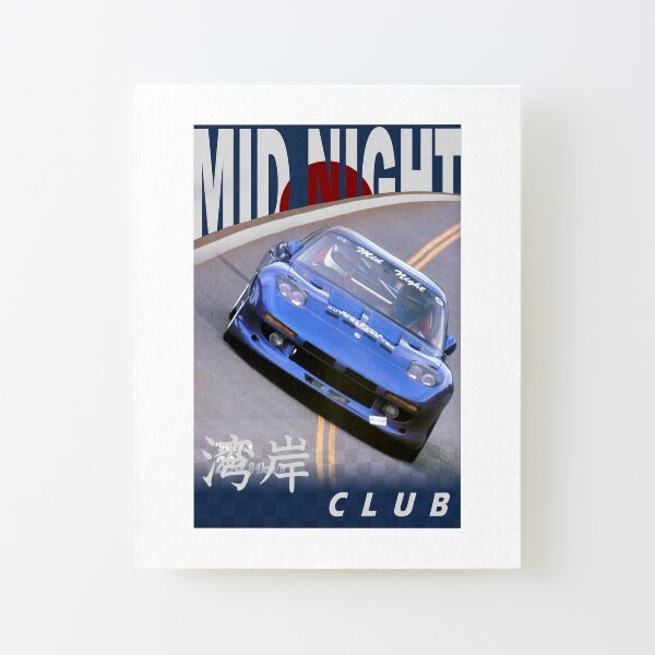 Mid Night Club Japan - Mazda RX7 Canvas Mounted Print