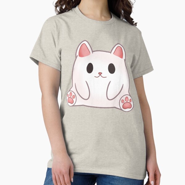 Item preview, White Chibi Kitty designed and sold by Scaredmushroom.