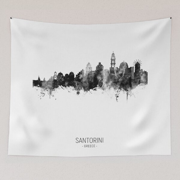 Aperçu de l'œuvre Santorini Skyline créée et vendue par ArtPrints.