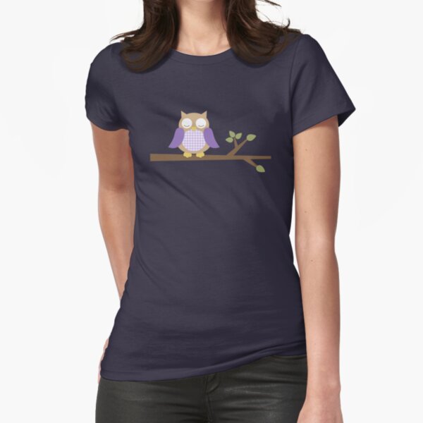 Spring Owl Fitted T-Shirt