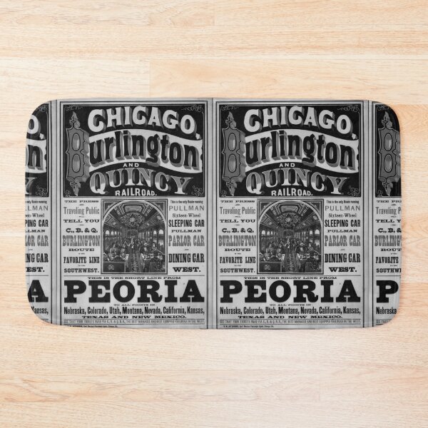 Item preview, Burlington and Quincy Railroad Noire vintage travel poster designed and sold by stickart-marek.