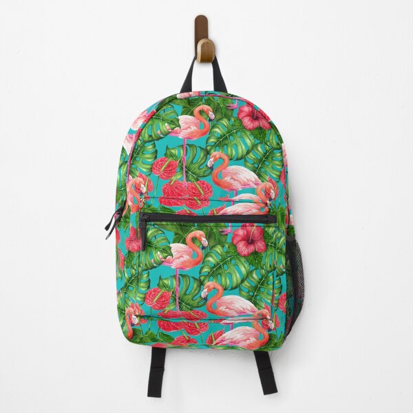 Item preview, Flamingo birds and tropical garden watercolor designed and sold by Katerina Mitkova Kirilova.