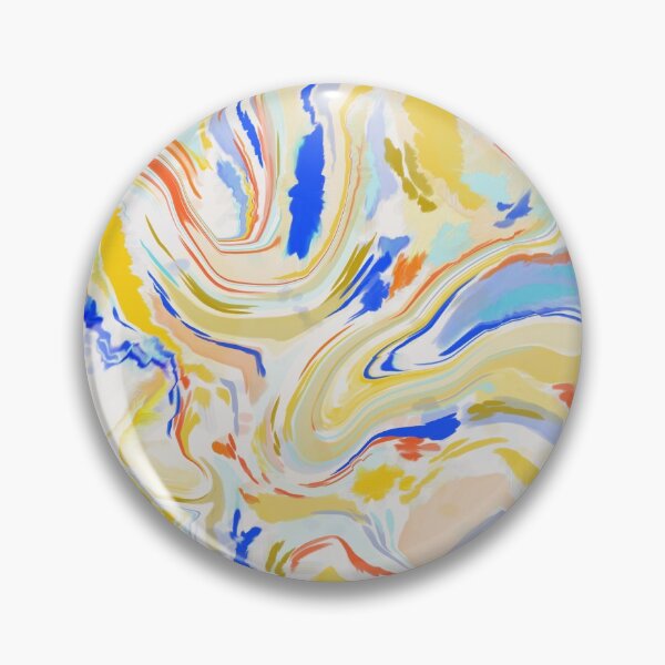 Artikelvorschau, Blue Gold Curved Line Abstract entworfen und verkauft von maudary.
