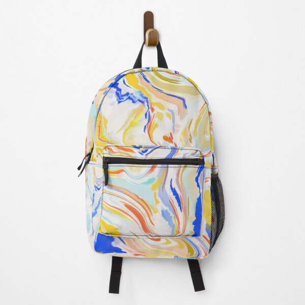 Item preview, Blue Gold Curved Line Abstract designed and sold by maudary.
