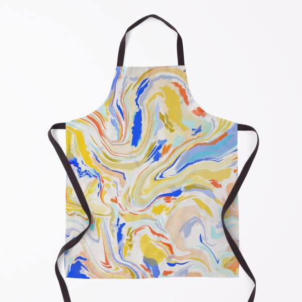 Artikelvorschau, Blue Gold Curved Line Abstract entworfen und verkauft von maudary.