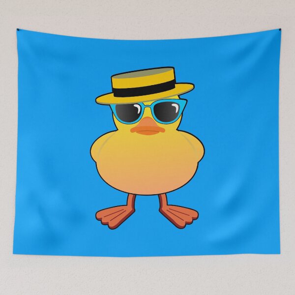 Item preview, Rubber Duck Ducky wearing Boater hat and sunglasses designed and sold by BigTime.