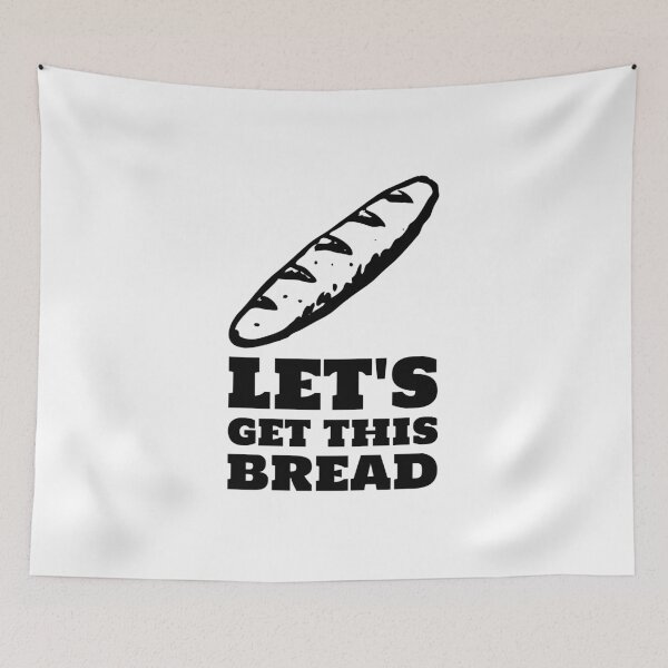 Item preview, Let's get this bread french baguette black designed and sold by javes93.