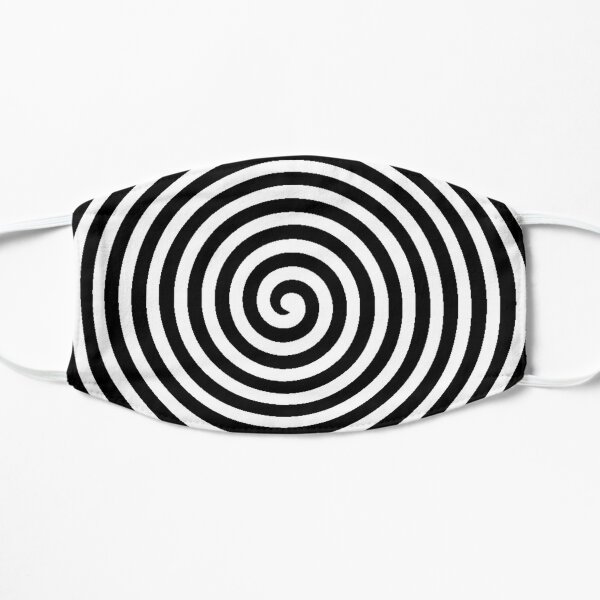 Spiral #Spiral #helix #scroll #loop #volute #spire #winding #corkscrew #anfractuous Flat Mask