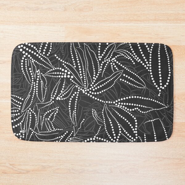 Item preview, Monochrome Mango Leaves, Ethnic Dot Art Plant Pattern designed and sold by etoide.