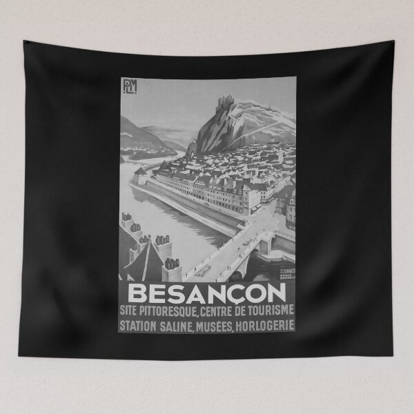Item preview, Besancon Noire vintage travel poster designed and sold by stickart-marek.