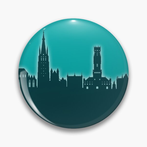 Item preview, Bruges Belgium Skyline designed and sold by ArtPrints.
