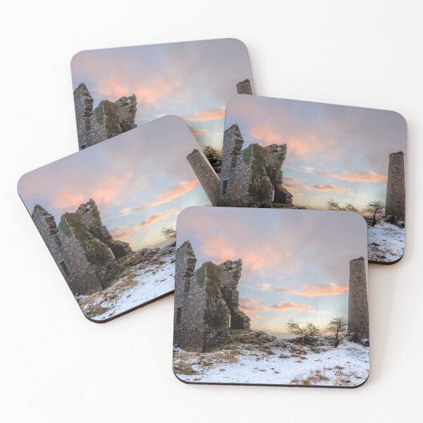 Item preview, Sunrise in the snow at Cornish Tin Mine (Wheal Jenkin)  designed and sold by stevieuk.