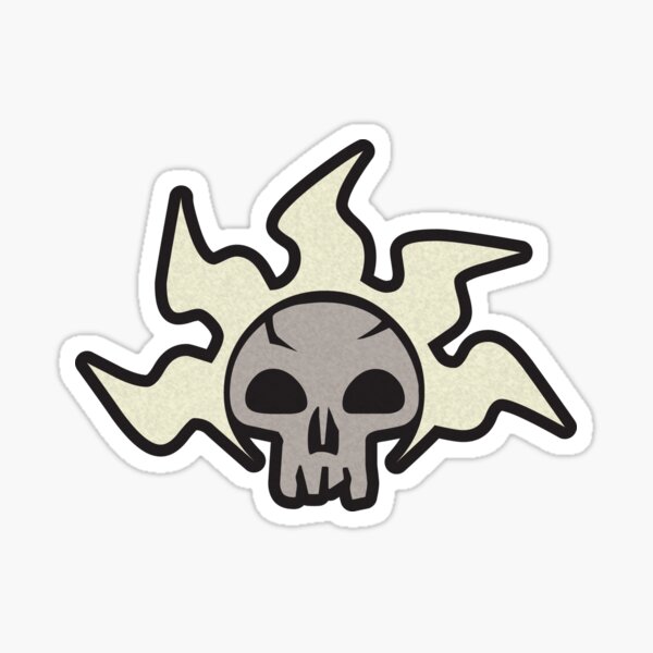 Magic the Gathering Black White Mana Symbol Sticker