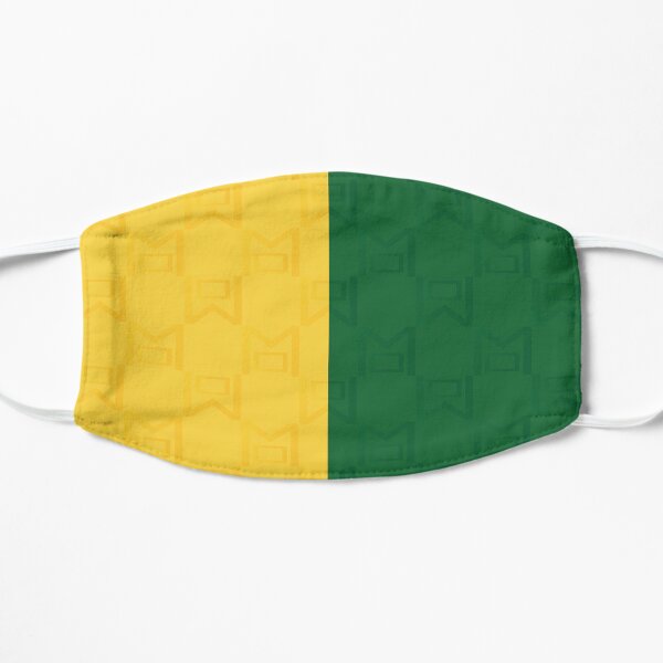 Manchester United Newton Heath Retro 1992 - 1994 Yellow and Green Halves Flat Mask