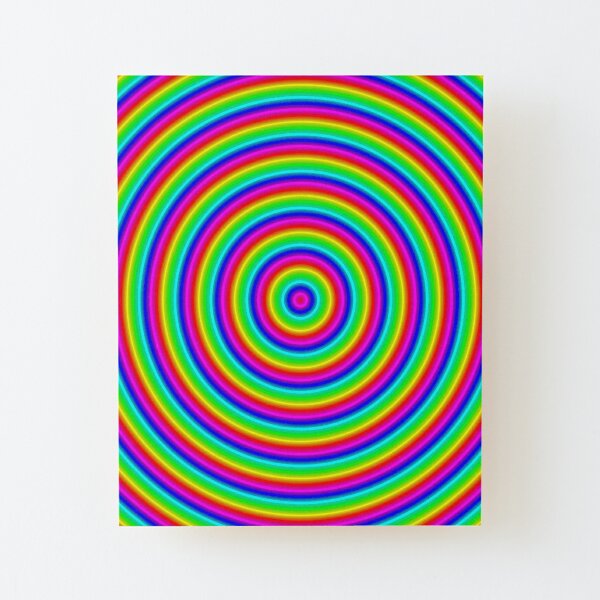 Psychedelic Hypnotic Visual Illusion Wood Mounted Print