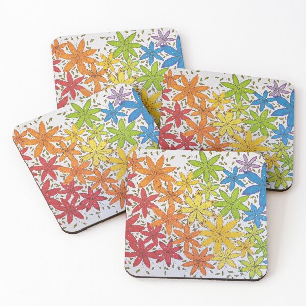 Item preview, Rainbow flower trail  designed and sold by AllTangledUp.