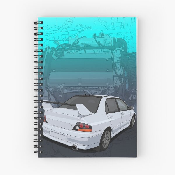 Item preview, Evo 8 with 4G63 engine background (white) designed and sold by ArtyMotive.