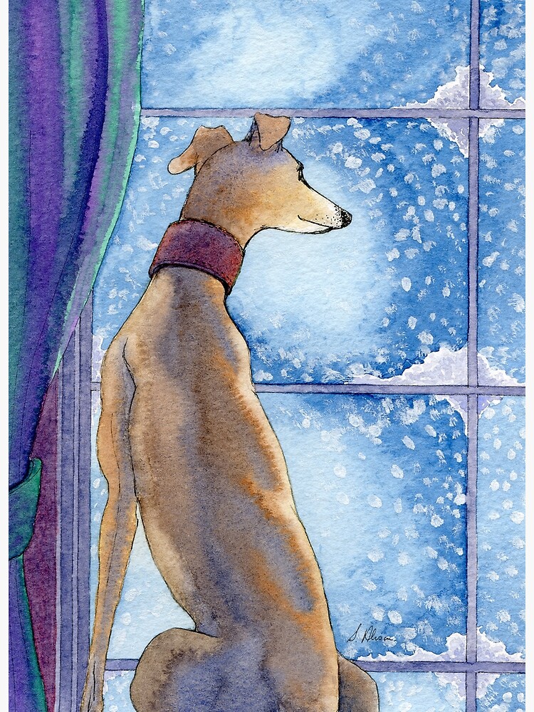 Winter Hound Front Door Mat Indoor Quick Dry Greyhound Whippet