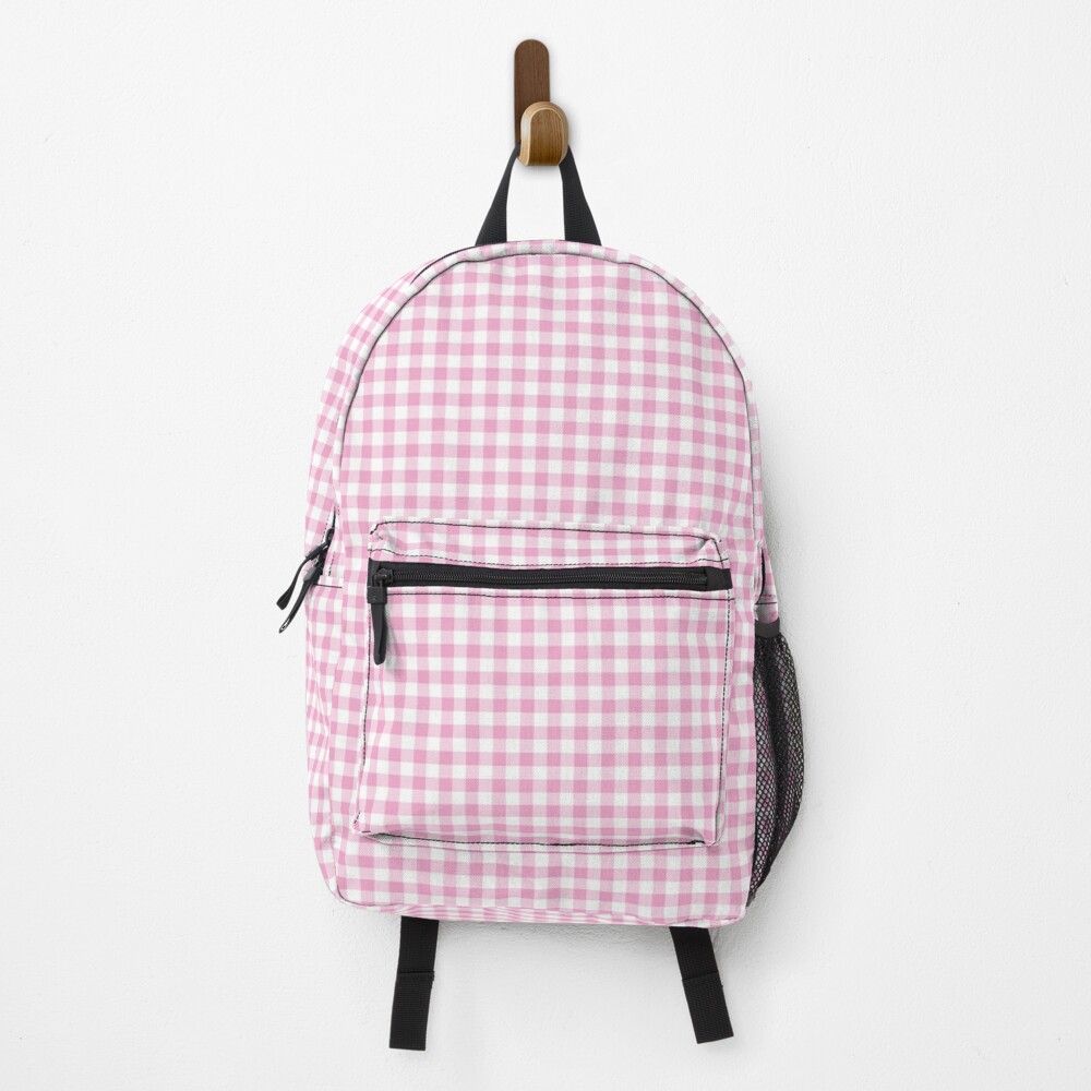 pink gingham backpack