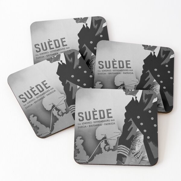 Item preview, Suede Noire vintage travel poster designed and sold by stickart-marek.