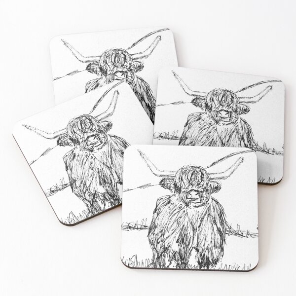 Item preview, Highland Cow drawing designed and sold by LittlePoppet27.