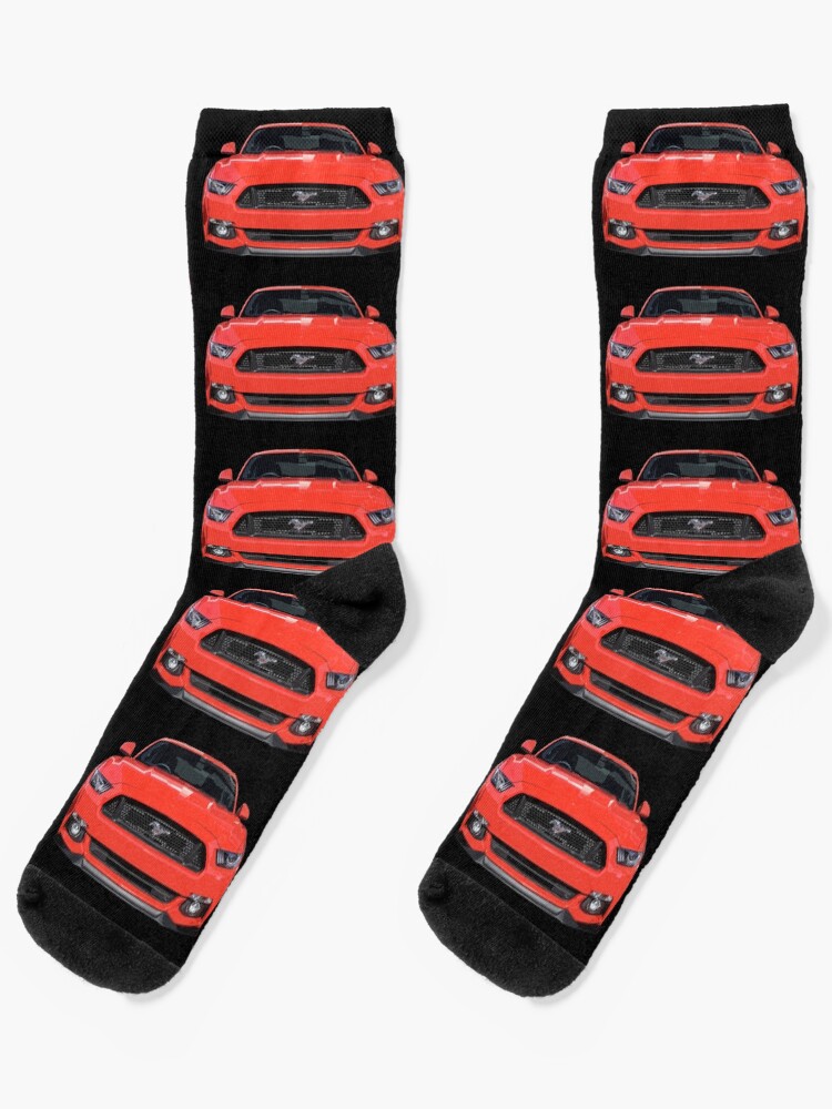 Thumbnail 1 of 5, Socks, Ford Mustang Red designed and sold by radestilo.