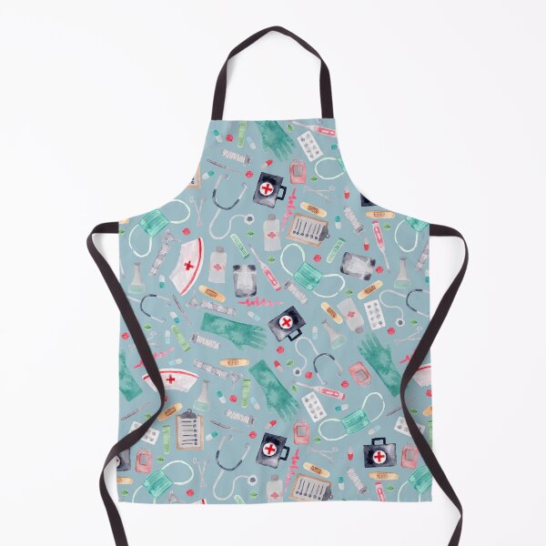 Item preview, Medical Pattern | Doctor | Nurse | Watercolor | Blue designed and sold by Harpley Design Studio.