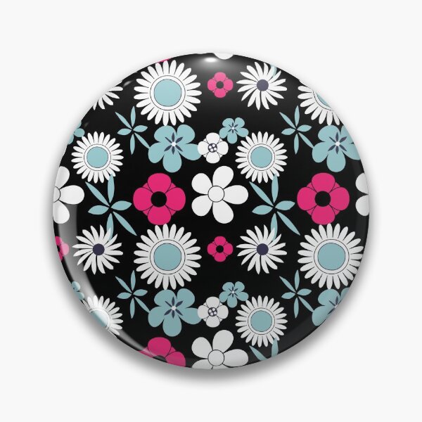 Aperçu de l'œuvre fleurs d'été rose et turquoise créée et vendue par ESSjLAY.