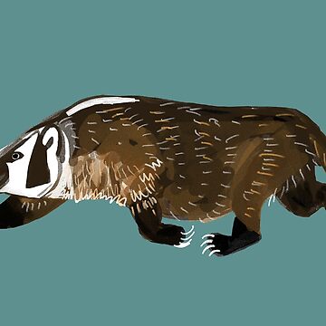 Artwork thumbnail, American Badger Running by belettelepink