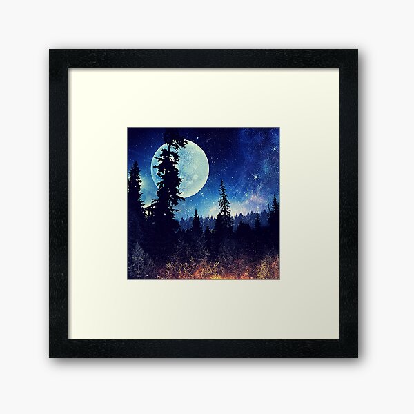 Item preview, Full Moon Lighting Up the Forest designed and sold by Katy Rogers.