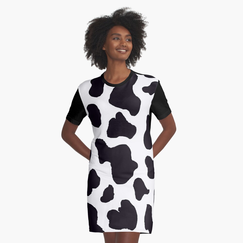 Cow print t shirt hot sale dress