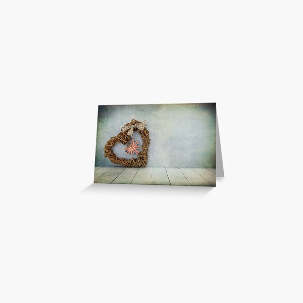 Wooden Heart Greeting Card