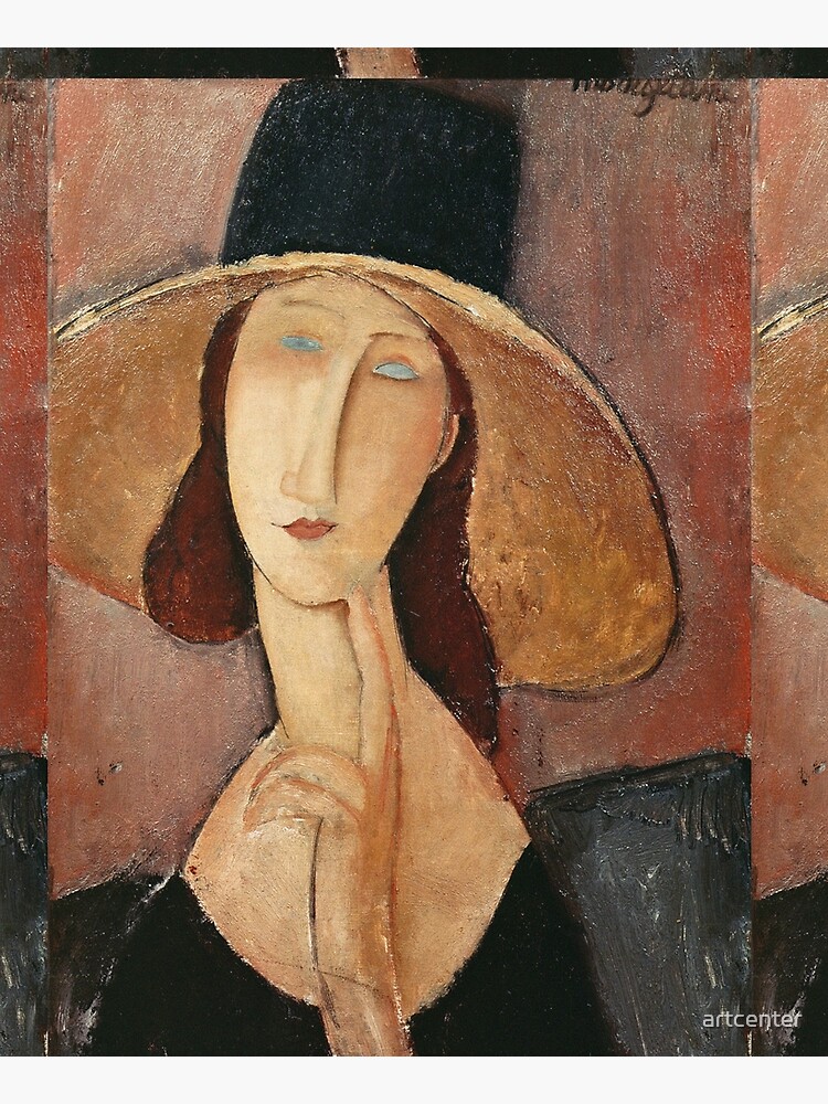 Disover Amedeo Modigliani - Portrait Of Jeanne Hebuterne In A Large Hat Kitchen Apron