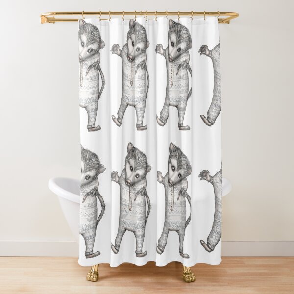 Possum baby Shower Curtain