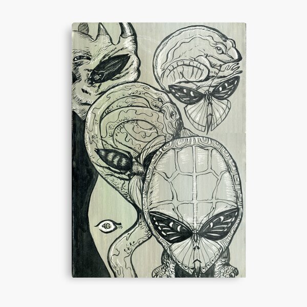 Shades of Grays: Three Metal Print