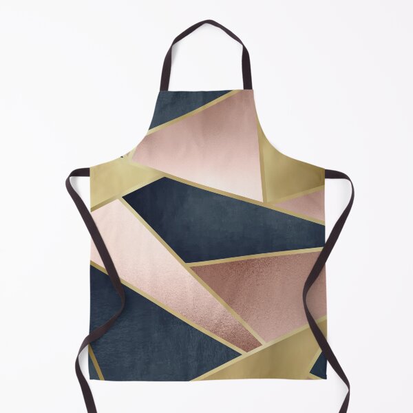 Item preview, Geometric, Rose Gold, Pink, Gold and Navy Blue, Abstract, Pattern designed and sold by meggydesigns.