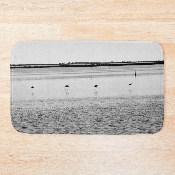 Item preview, Flamingos procession in black and white designed and sold by Treemonk.