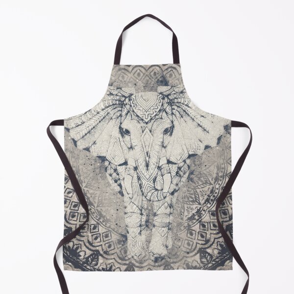 Item preview, India, Elephant, Mandala, Bohemian, Blue and Gray Design designed and sold by meggydesigns.